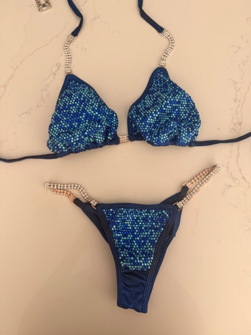 Angel Competition Bikinis - Royal Blue Pro Cut Bikini - Picture 2 of 2